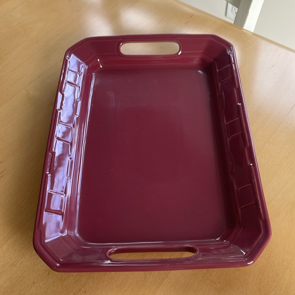 Longaberger Red Platter